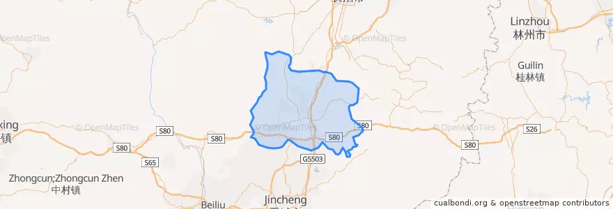 Mapa de ubicacion de 高平市.