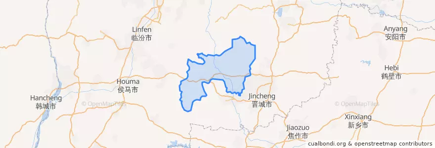 Mapa de ubicacion de 沁水县.