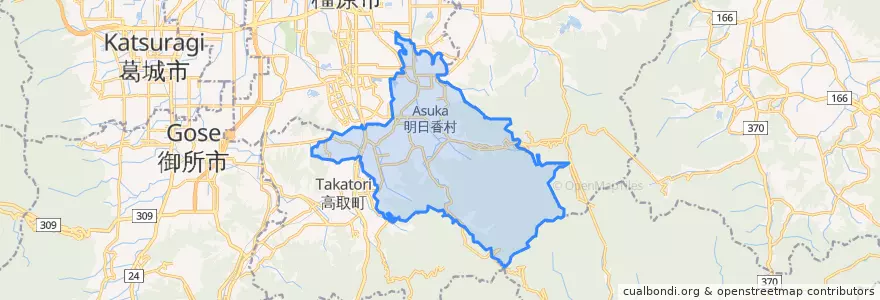 Mapa de ubicacion de 明日香村.