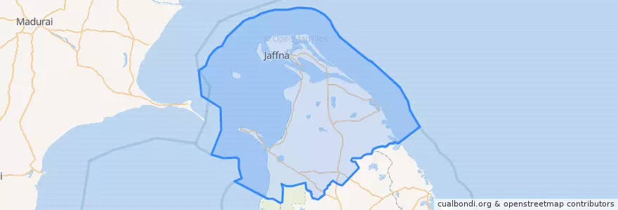 Mapa de ubicacion de Northern Province.