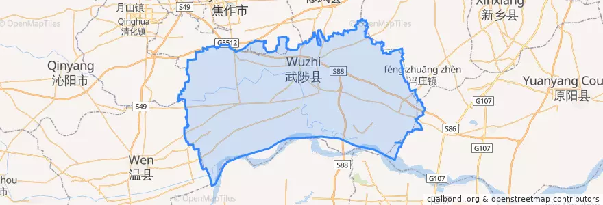 Mapa de ubicacion de 武陟县.