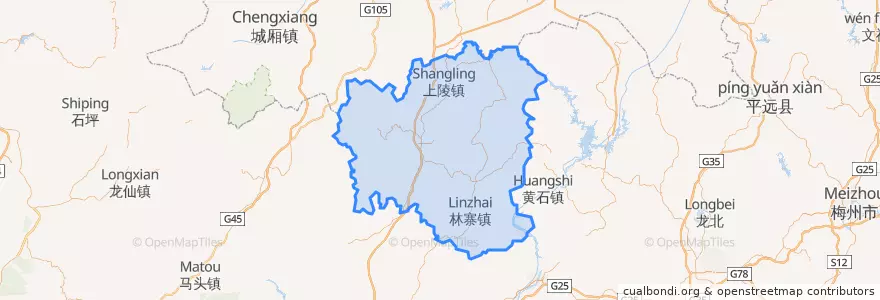 Mapa de ubicacion de 和平县 (Heping).