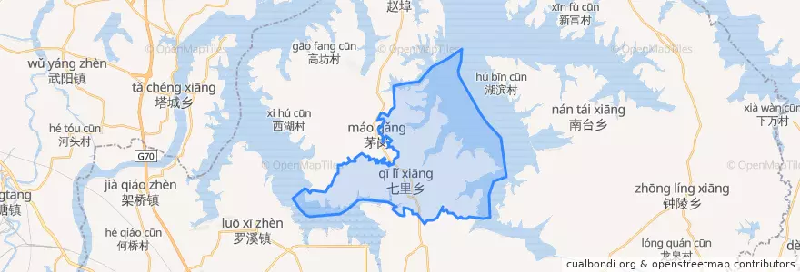 Mapa de ubicacion de 七里乡.