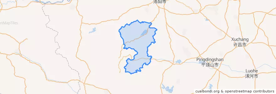 Mapa de ubicacion de 嵩县.