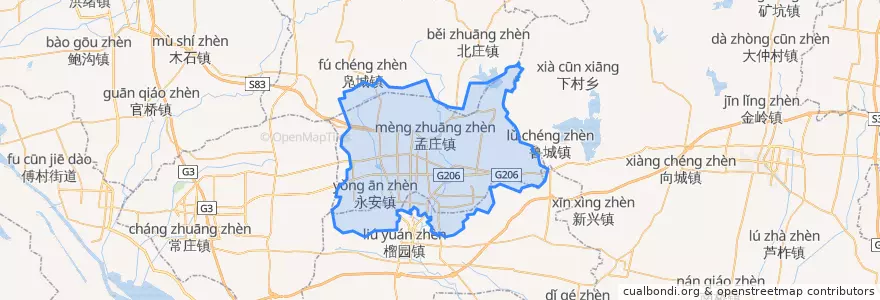 Mapa de ubicacion de 市中区.