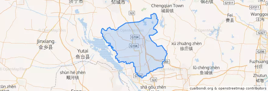 Mapa de ubicacion de 滕州市 (Tengzhou).