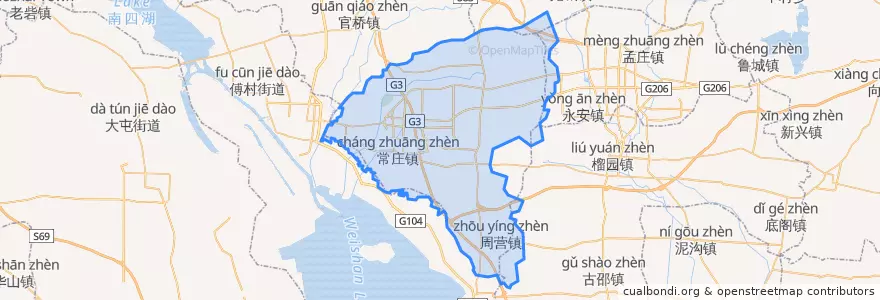 Mapa de ubicacion de 薛城区 (Xuecheng).
