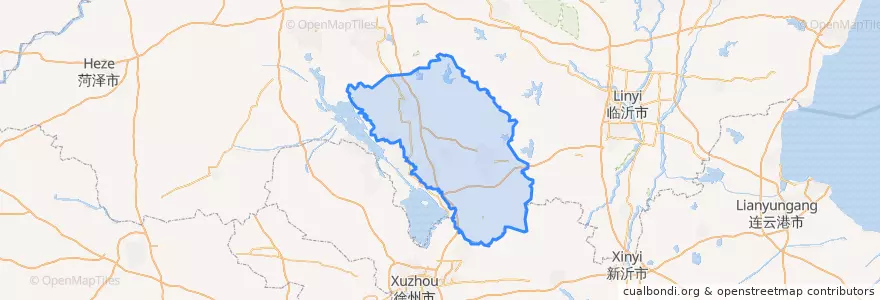 Mapa de ubicacion de 棗荘市.