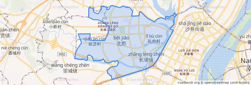 Mapa de ubicacion de 长堎镇.