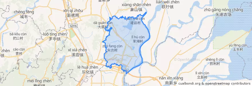 Mapa de ubicacion de 樵舍镇.