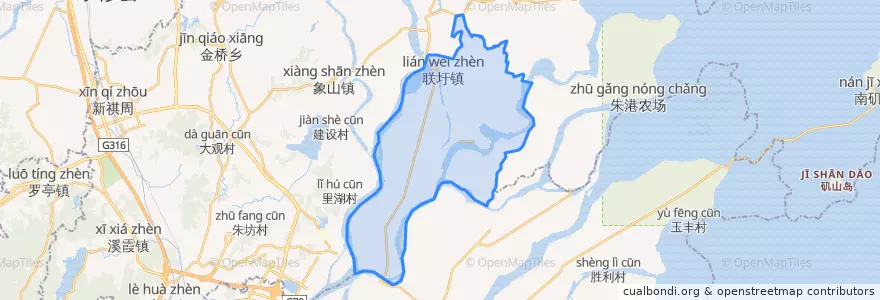 Mapa de ubicacion de 联圩镇.