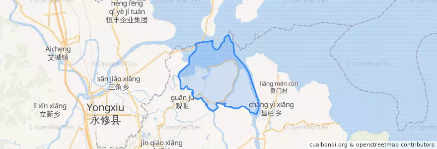 Mapa de ubicacion de 铁河乡.
