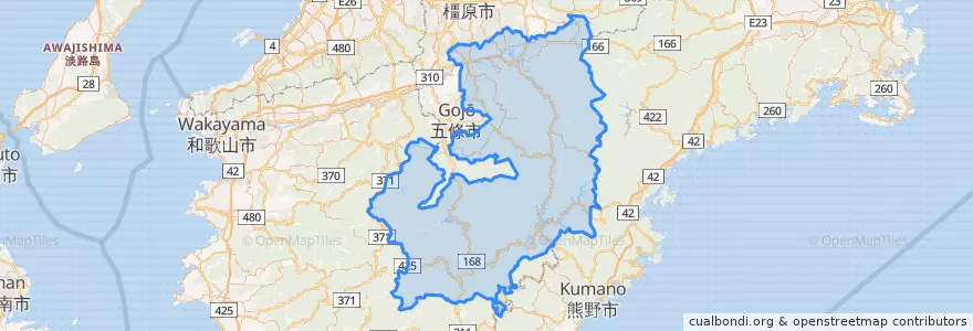 Mapa de ubicacion de 吉野郡.