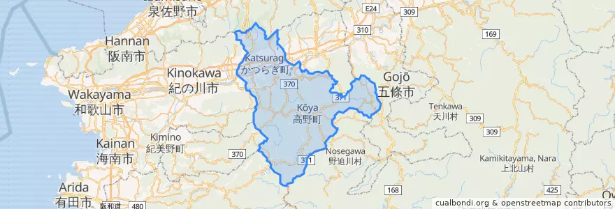 Mapa de ubicacion de 伊都郡.
