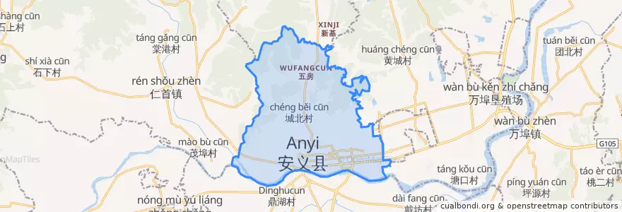 Mapa de ubicacion de 龙津镇.