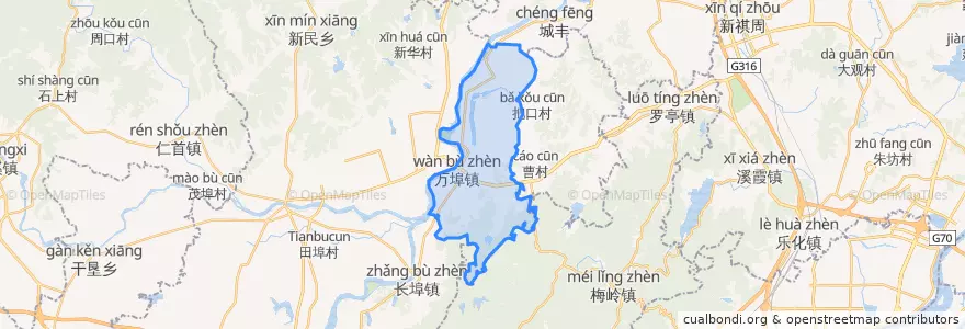 Mapa de ubicacion de 万埠镇.