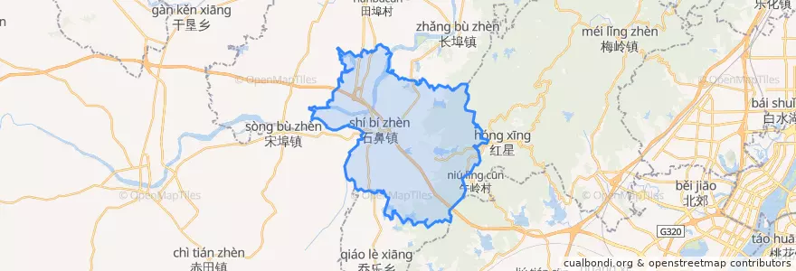 Mapa de ubicacion de 石鼻镇.