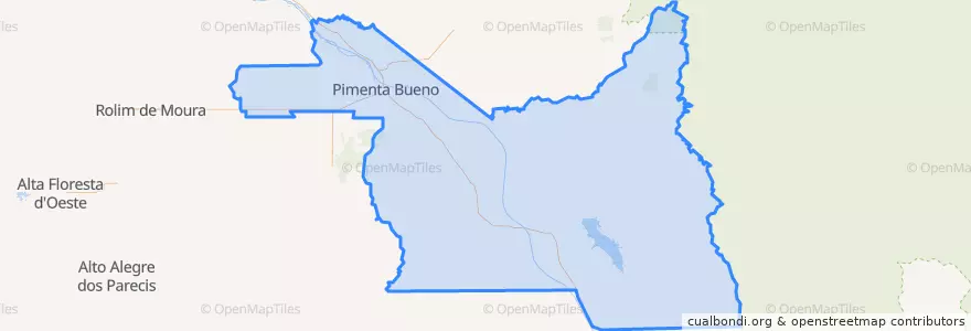 Mapa de ubicacion de Pimenta Bueno.