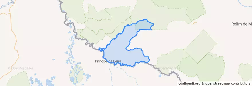 Mapa de ubicacion de Costa Marques.