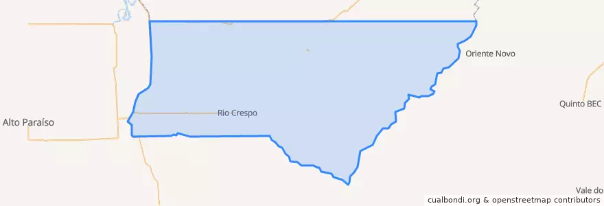 Mapa de ubicacion de Rio Crespo.