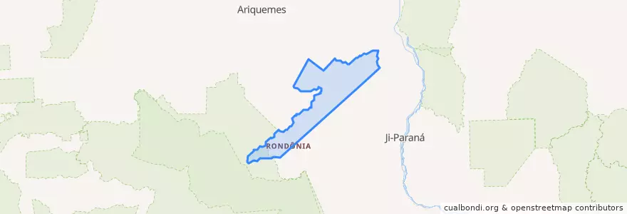 Mapa de ubicacion de Jaru.