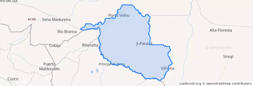 Mapa de ubicacion de Rondônia.