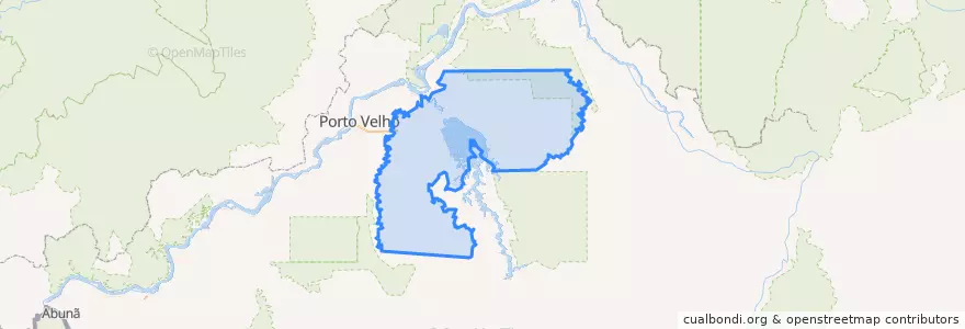 Mapa de ubicacion de Candeias do Jamari.