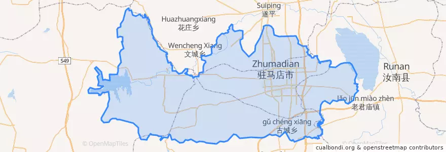 Mapa de ubicacion de 驿城区.