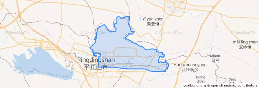 Mapa de ubicacion de 卫东区.