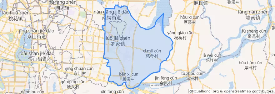 Mapa de ubicacion de 罗家镇.