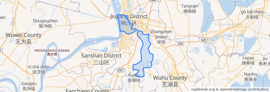 Mapa de ubicacion de 镜湖区 (Jinghu).