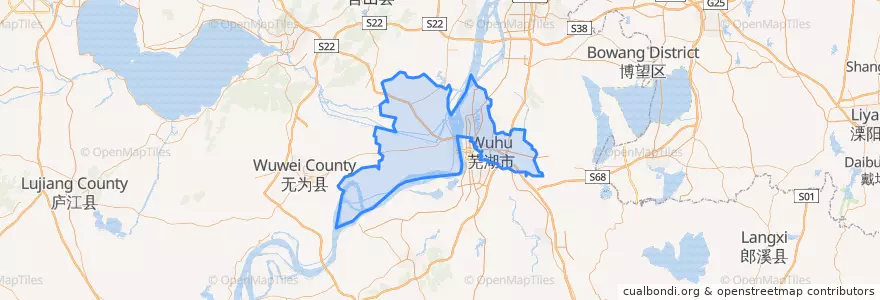 Mapa de ubicacion de 鸠江区 (Jiujiang).