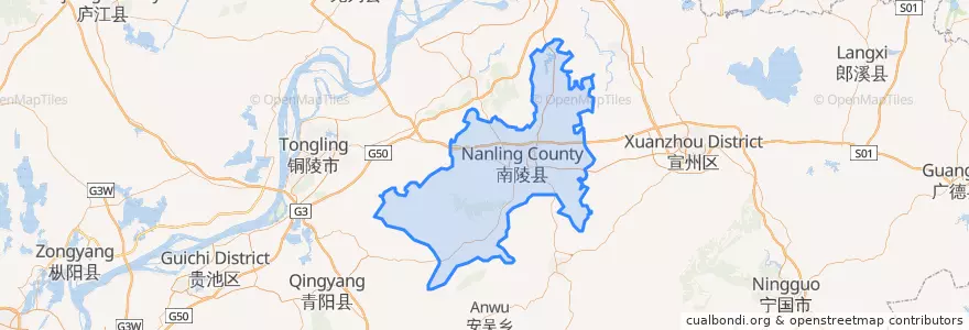 Mapa de ubicacion de 南陵县 (Nanling).