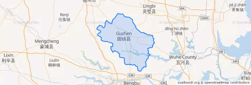 Mapa de ubicacion de 固镇县.