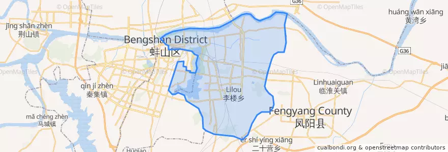 Mapa de ubicacion de 龙子湖区 (Longzihu).