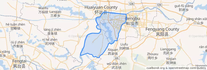 Mapa de ubicacion de 禹会区 (Yuhui).