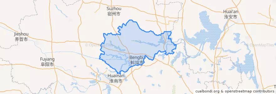 Mapa de ubicacion de 蚌埠市.