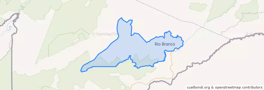 Mapa de ubicacion de Rio Branco.