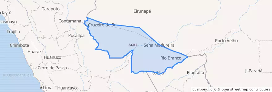 Mapa de ubicacion de اکری.