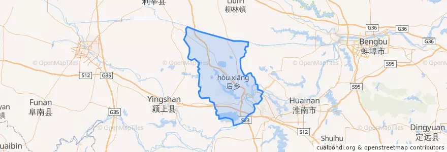 Mapa de ubicacion de 凤台县 (Fengtai).