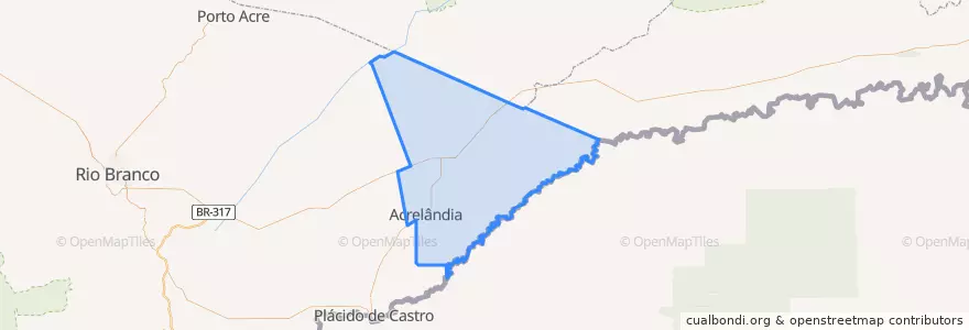 Mapa de ubicacion de Acrelândia.