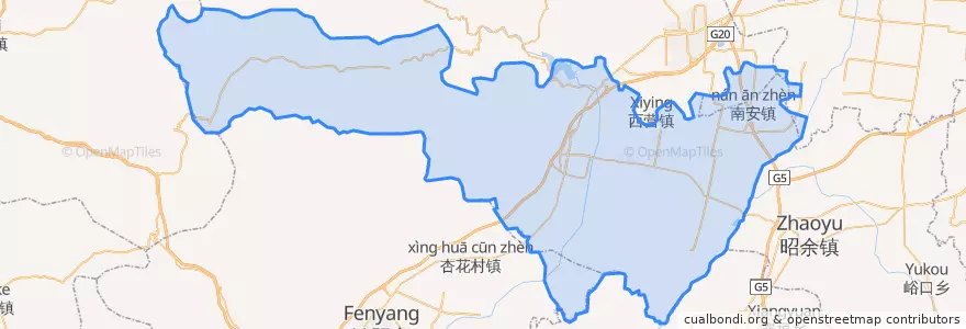 Mapa de ubicacion de 文水县 (Wenshui).