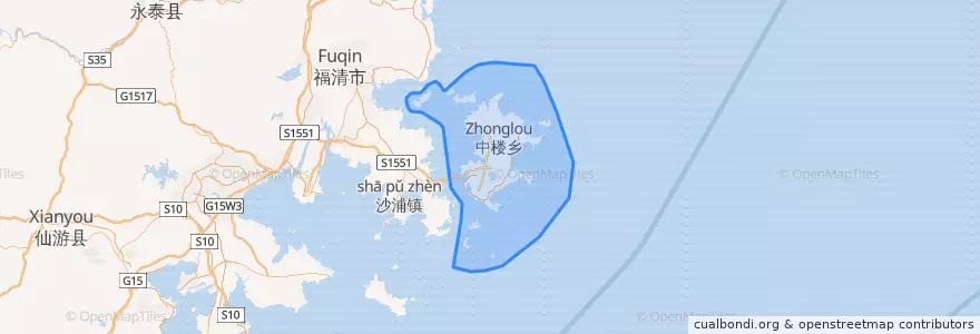 Mapa de ubicacion de 平潭県.