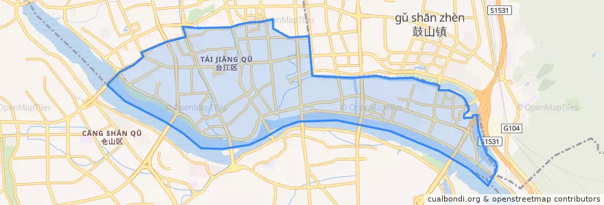 Mapa de ubicacion de 台江区.
