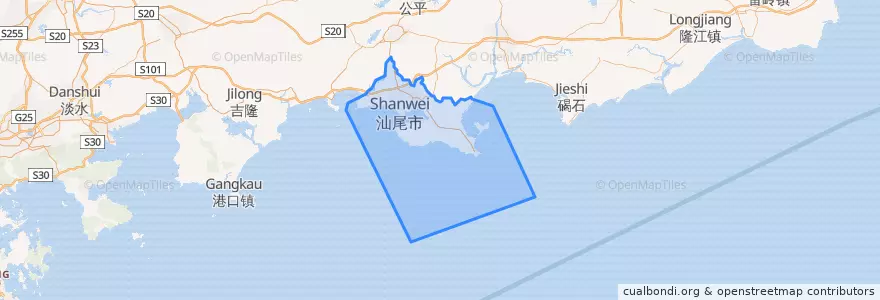Mapa de ubicacion de Chengqu District.