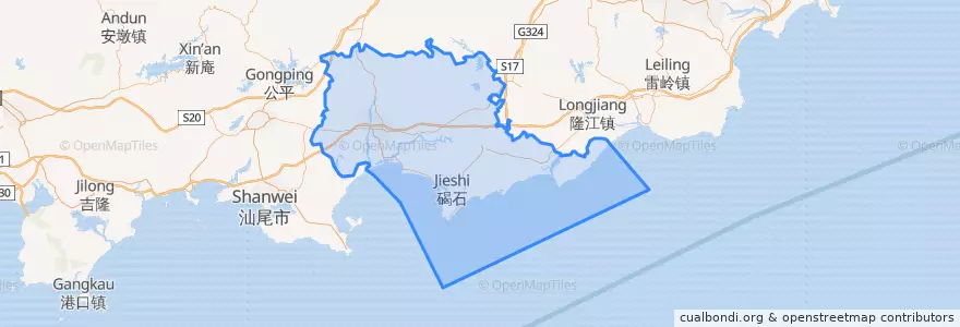 Mapa de ubicacion de 루펑시.