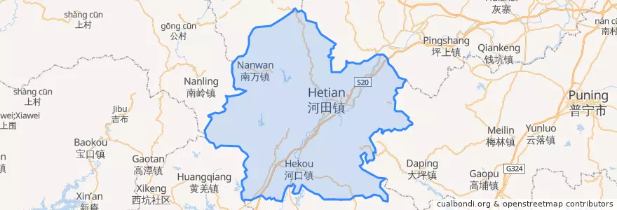Mapa de ubicacion de 陆河县.