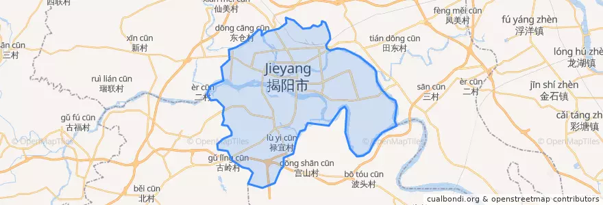Mapa de ubicacion de 榕城区.