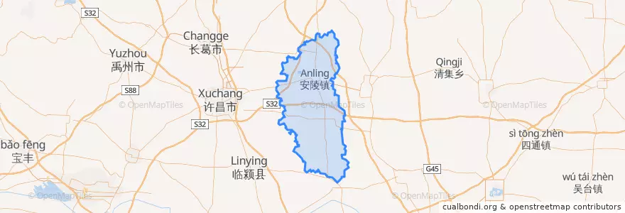 Mapa de ubicacion de 鄢陵县.