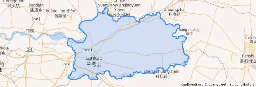 Mapa de ubicacion de 兰考县.